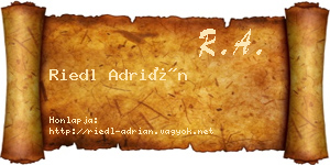 Riedl Adrián névjegykártya
